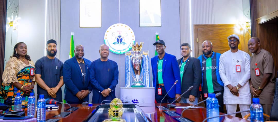 Mbah receives EPL Trophy, seeks Guinness’ partnership to grow sports in Enugu