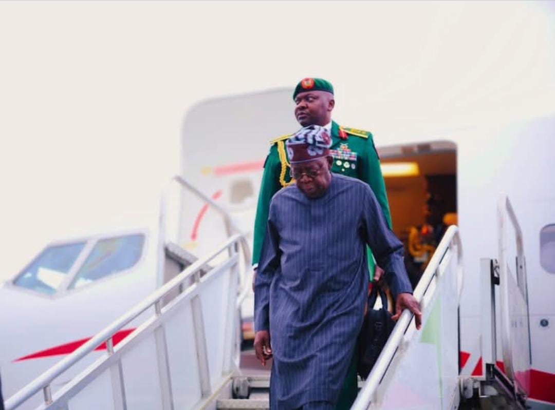 Tinubu arrives in Saint Lucia