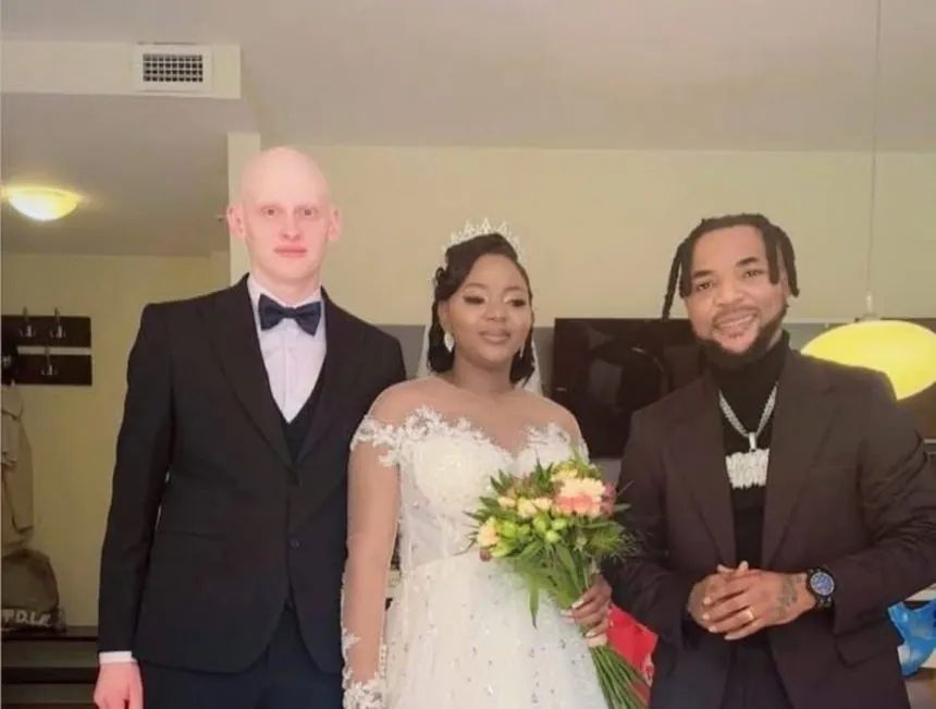 Oritsefemi’s daughter marries Lithuanian lover