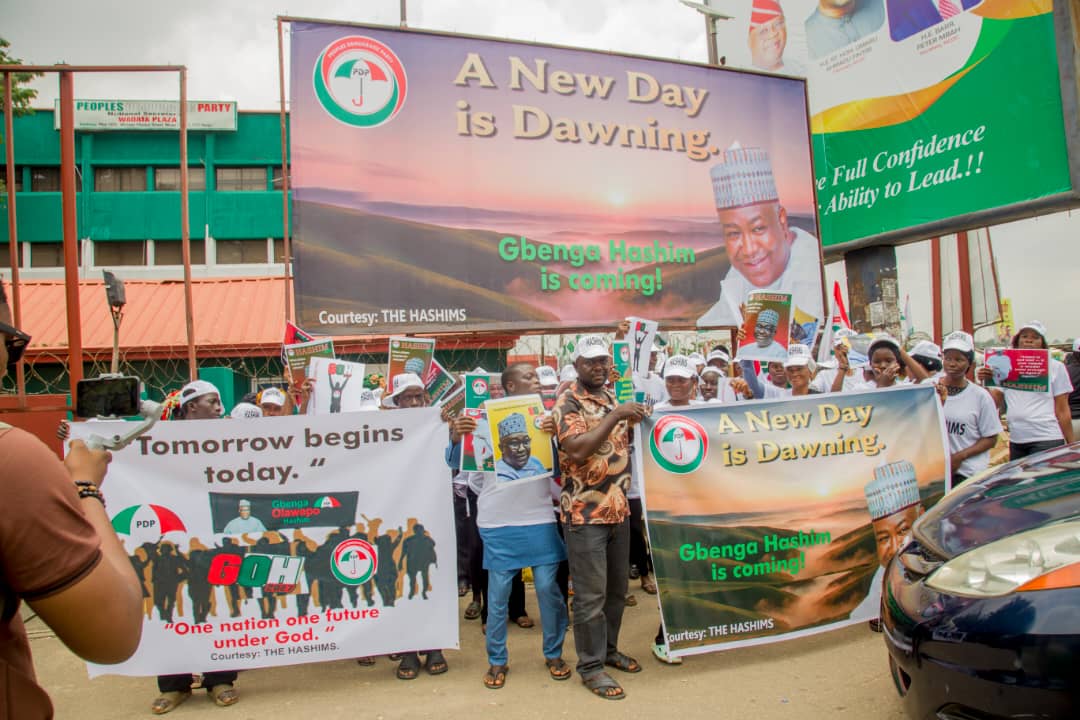 2027: Gbenga Hashim supporters storm PDP NEC meeting, seek presidential support