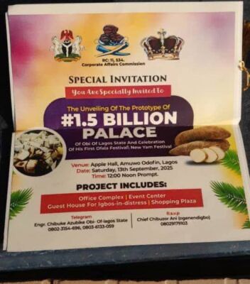“Obi of Lagos” arrested ahead of Saturday’s installation