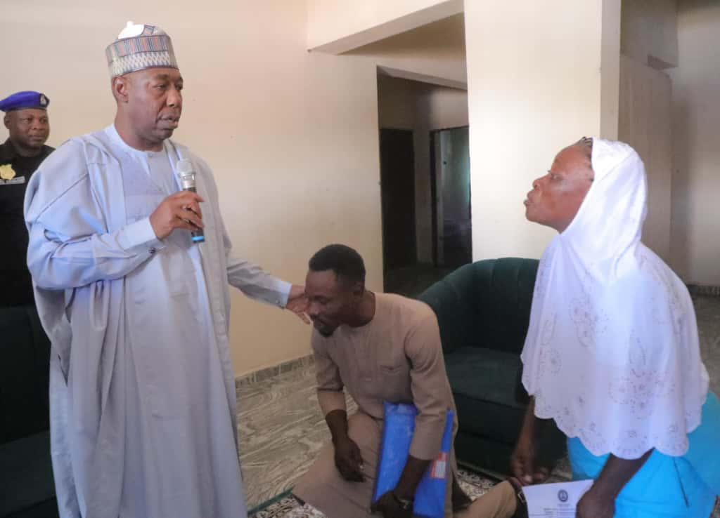 Zulum rewards dedicated Igbo health worker with house, automatic employment for her Son