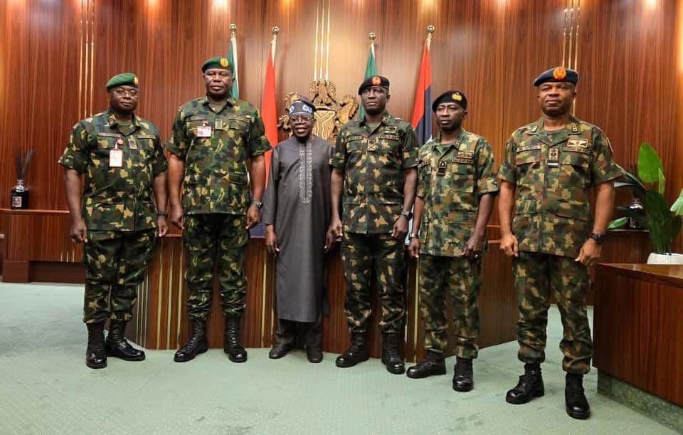 Tinubu, new service chiefs meet in Aso Rock