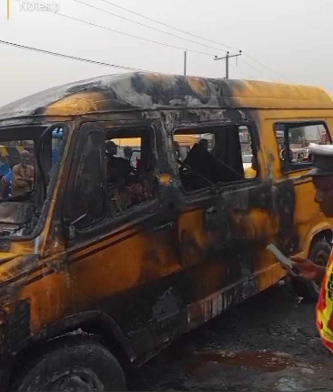 Lagos driver, passenger killed as fire razes vehicle