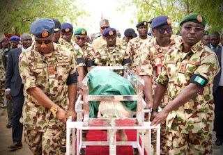 Slain army general, others laid to rest in Borno