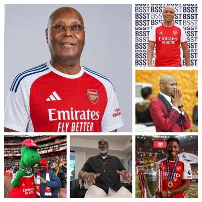 How Atiku, Pastor Suleiman, Dino, Kuti, others celebrated Arsenal’s title win